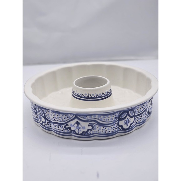 SLAMA Pottery Other - SLAMA Pottery Since 1965 Blue Multi Color Pan Made In Tunisia